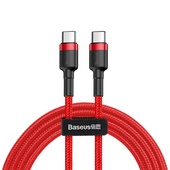 Baseus kabel Cafule PD 2.0 USB-C - USB-C 1,0m 3A czerwony 60W