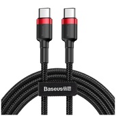 kable pozosta�e Baseus kabel Cafule PD USB-C - USB-C 1,0 m czerwono-czarny 60W 