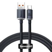 Baseus kabel Crystal Shine USB - USB-C 1,2 m 100W czarny do SAMSUNG ZV50