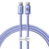 Baseus kabel Crystal Shine USB-C - USB-C 1,2 m 100W fioletowy