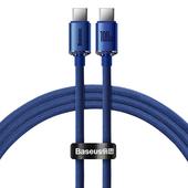 Baseus kabel Crystal Shine USB-C - USB-C 1,2 m 100W niebieski