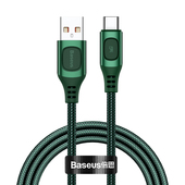 Baseus kabel Flash USB - USB-C 5A 1,0 m zielony do SAMSUNG ZV50