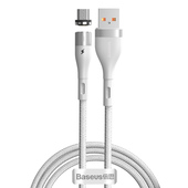 Baseus kabel magnetyczny Zinc USB - microUSB 2,1A 1,0 m bia�y do SAMSUNG ZV50