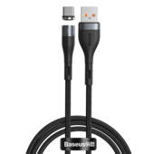 Baseus kabel magnetyczny Zinc USB - USB-C 3A 1,0 m szaro-czarny do SAMSUNG ZV50
