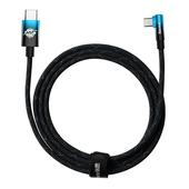 Baseus kabel MVP 2 Elbow USB-C - USB-C 2,0 m 100W czarno-niebieski do SAMSUNG ZV50