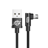 Baseus kabel MVP Elbow USB - microUSB 2,0 m 1,5A czarny do SAMSUNG ZV50