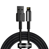 Baseus kabel Tungsten USB - Lightning 2,0m 2,4A czarny do SAMSUNG ZV50