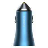 Baseus �adowarka samochodowa Golden Contactor Pro 2USB USB-A/ PD USB-C 40W niebieska do SAMSUNG ZV50