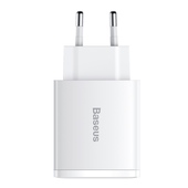 Baseus �adowarka sieciowa Compact PD 30W 1x USB-C 2x USB bia�a do SAMSUNG ZV50