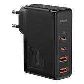 Baseus adowarka sieciowa GaN2 Pro PD 100W 2x USB-C 2x USB czarna