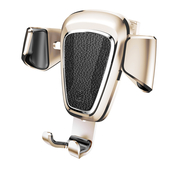 Baseus uchwyt samochodowy Gravity grawitacyjny z�oty aluminium/sk�ra ekologiczna do SAMSUNG ZV50