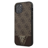 Pokrowiec  brzowe hard case 4G Triangle Collection do Apple iPhone 12