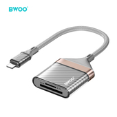 BWOO BZ63 adapter Lightning - karta SD/TF szary