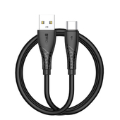 BWOO kabel USB - USB-C 1m 27W 3A czarny BO-X318C do SAMSUNG ZV50