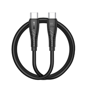 BWOO kabel USB-C - USB-C 1m 60W 3A czarny BO-X318C-C do SAMSUNG ZV50
