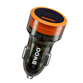 BWOO �adowarka samochodowa BO-CC85 38W fast transparent car charger QC 18W + PD 20W do SAMSUNG ZV50