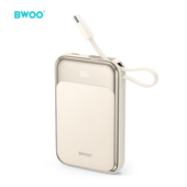 BWOO P80 powerbank PD 20W 10000 mAh z dwoma kablami i wy�wietlaczem z�oty do SAMSUNG ZV50