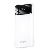 BWOO Ultra cienki power bank 22,5W, 10000 mAh, bia�y
