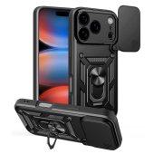 etui  z podstawk� Pokrowiec Camshield Case czarny do Apple iPhone 17 Pro