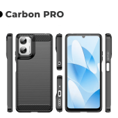 Pokrowiec Carbon Pro czarny do Motorola Moto G06 Power