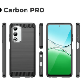 Pokrowiec Carbon Pro czarny do Oppo A5 5G