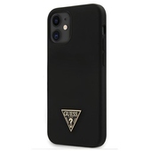 Pokrowiec  czarne hard case Silicone Triangle Logo do Apple iPhone 12