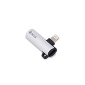 adaptery s�uchawkowe Devia adapter Smart metal 8-pin na jack 3,5mm/8-pin srebrny