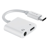 Devia adapter Smart USB-C - USB-C (port) + jack 3,5mm (port) bia�y do SAMSUNG ZV50