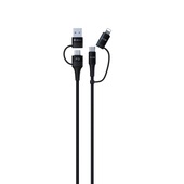 Devia kabel Extreme 4w1 PD USB-C + USB - USB-C + Lightning 1,5 m czarny do SAMSUNG ZV50