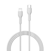 Devia kabel Kintone USB-C - Lightning 1,0 m 3A 27W bia�y zestaw 30 szt do SAMSUNG ZV50