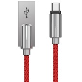 Devia kabel Storm typ-C czerwony 1m 2,1A
