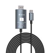 Devia kabel Storm typ-C do HDMI czarny
