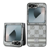 DKNY nak�adka be�owa Chequered Pattern Printed Stripes do Samsung Galaxy Z Flip 6
