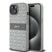 etui pozosta�e DKNY nak�adka be�owa HC PU repeat texture pattern w tonal stripe do Apple iPhone 15