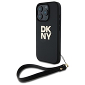 etui pozosta�e DKNY nak�adka HC PU Wrist Strap and Stack Logo czarny do Apple iPhone 16 Pro Max