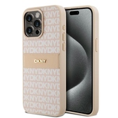 etui pozosta�e DKNY nak�adka niebieska HC PU repeat texture pattern w tonal stripe do Apple iPhone 15 Pro Max