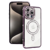 Etui Bling Magsafe Case do fioletowy do Samsung Galaxy A17