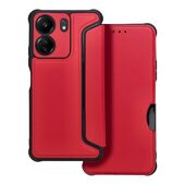 etui pozosta�e Etui ksi��eczkowe z kieszonk� na dokumenty czerwony do Xiaomi Redmi 13C