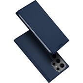 Etui ksi��eczkowe z kieszonk� na karty z podstawk� niebieski do Samsung Galaxy S25 Ultra