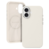 Etui na ty� MagSafe z os�on� aparatu silikonowe Liavec Silky be�owy do Apple iPhone 17
