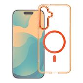 Etui na ty� z MagSafe przezroczyste z ramk� pomara�czowy do Samsung Galaxy A36 5G