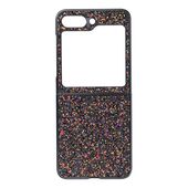 Etui na ty� z os�on� aparatu silikonowe brokatowe czarny do Samsung Galaxy Z Flip 5
