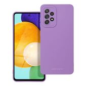 Etui na ty� z os�on� aparatu silikonowe matowe fioletowy do Samsung Galaxy A52