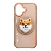 Etui na ty� z os�on� aparatu silikonowe z nadrukiem be�owy do Apple iPhone 17