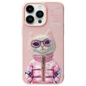 etui pozosta�e Etui nak�adka z os�on� aparatu silikonowe z nadrukiem r�owy do Apple iPhone 15 Pro Max
