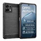 Etui ochronne Carbon PRO wzmocnione ramki czarne do Oppo A6 Pro 5G