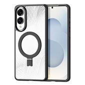 Etui plecki MagSafe pancerne przezroczyste czarny do Samsung Galaxy S25 Edge