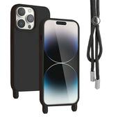 etui pozosta�e Etui Rope Case ze sznurkiem czarny do Samsung Galaxy A15 5G