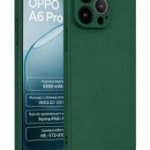 Etui silikonowe na ty� plecki z ochron� aparatu zielone do Oppo A6 Pro 5G