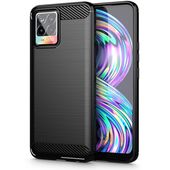 etui Tech-Protect TPU Carbon czarne do Realme 8 5G etui Tech-Protect TPU Carbon czarne do Realme 8 5G